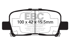 EBC 00-02 Acura MDX 3.5 Ultimax2 Rear Brake Pads - UD865