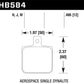 Hawk Aerospace Single Dynalite 12mm Thickness DTC-30 Race Brake Pads - HB584W.485