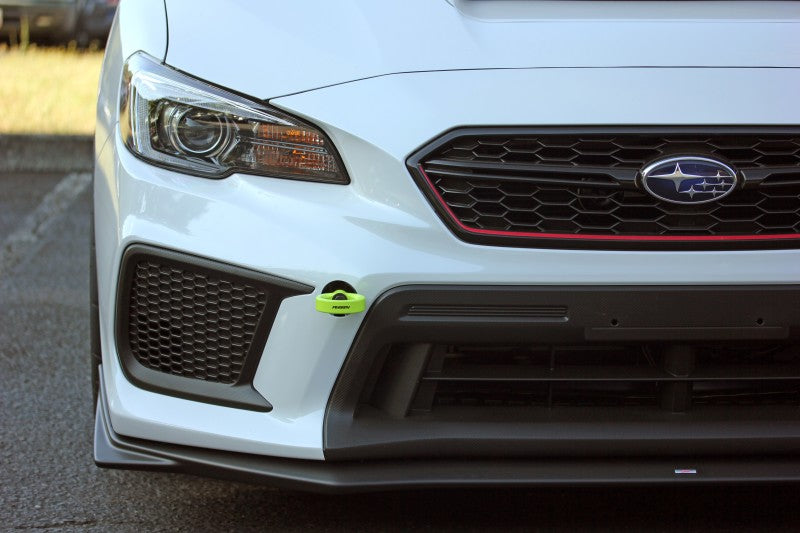 PERRIN 18-21 Subaru WRX & STI / 13-25 BRZ / 17-20 Toyota 86 Tow Hook Kit (Front) - Neon Yellow - PSP-BDY-235NY