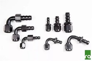 Radium PushLok Hose End 6AN 45 Degree