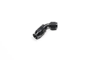 Radium 6AN PTFE Hose End Black 45 Degree
