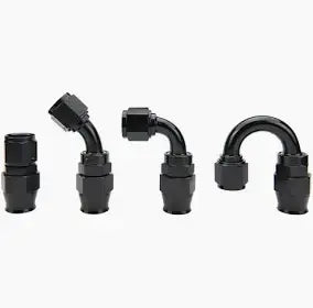 Radium 8AN PTFE Hose End Black - Revzone