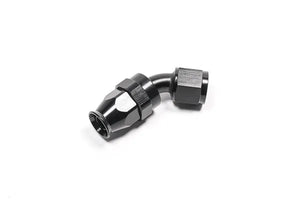 Radium 8AN PTFE Hose End Black 45 Degree
