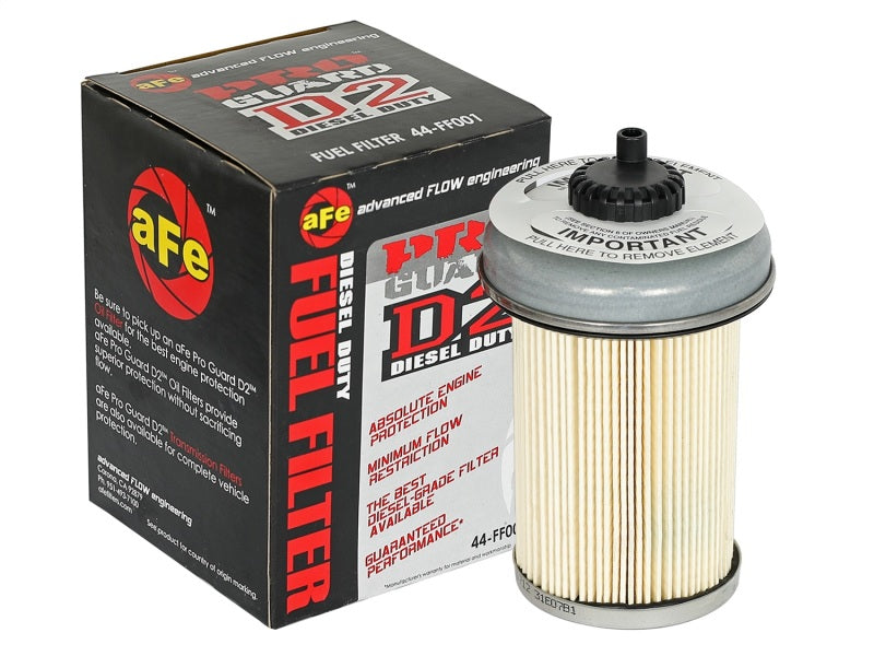 aFe ProGuard D2 Fluid Filters Fuel F/F FUEL GM Diesel Trucks 92-00 V8- 6.2L 6.5L (td) - 4 Pack - 44-FF001-MB