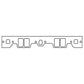 Cometic Chevy Gen1 Small Block V8 .060in Fiber Intake Manifold Gasket Set-Brodix IK 180/RR 180 Heads - C5416-060