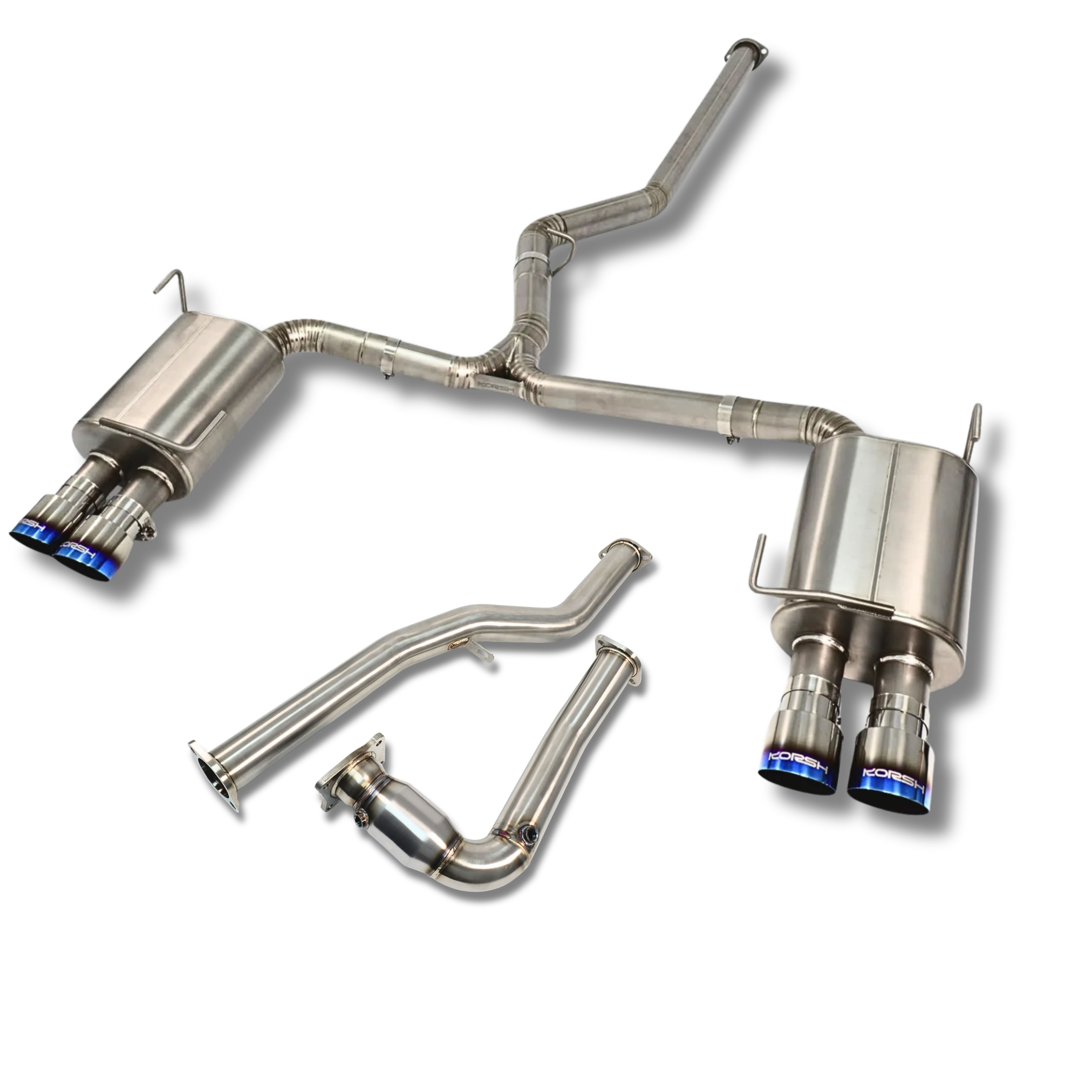 Korsh Subaru WRX 2015+ CVT Turbo Back Exhaust - Titanium Catback with Stainless Downpipe - Revzone