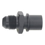 DeatschWerks 6AN Male Flare to Toyota Module Quick Connect - Anodized Matte Black - 6-02-0127-B