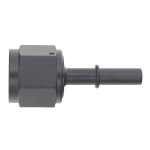 DeatschWerks 10AN Female Flare Swivel to 5/16in Male EFI Quick Disconnect - Anodized Matte Black - 6-02-0134-B