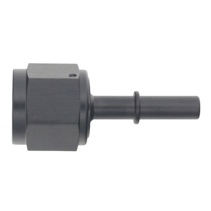 DeatschWerks 10AN Female Flare Swivel to 5/16in Male EFI Quick Disconnect - Anodized Matte Black - 6-02-0134-B