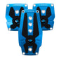 NRG Brushed Aluminum Sport Pedal M/T - Blue w/Black Rubber Inserts - PDL-200BL