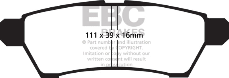 EBC 05+ Nissan Frontier 2.5 2WD Ultimax2 Rear Brake Pads - UD1100