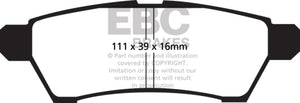 EBC 05+ Nissan Frontier 2.5 2WD Ultimax2 Rear Brake Pads - UD1100