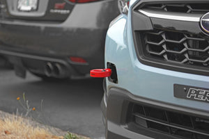 PERRIN 22-25 Subaru WRX / 18-23 Crosstrek / 20-25 OBXT / 17-23 Impreza Tow Hook Kit (Front) - Red - PSP-BDY-237RD