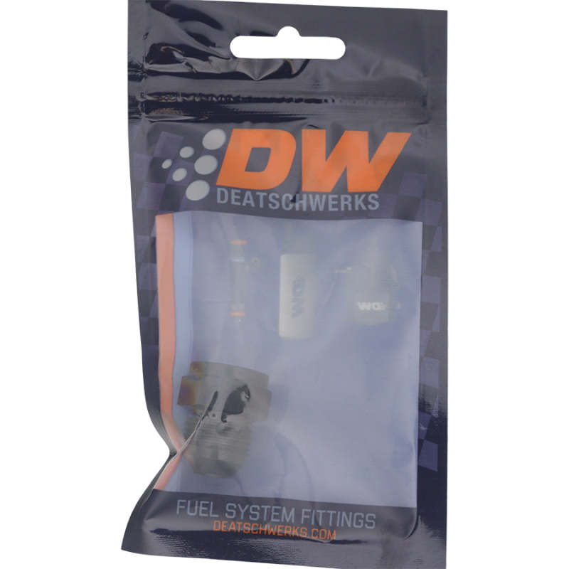 DeatschWerks 6AN Female Flare to 8AN Male Flare Expander - Anodized Matte Black - 6-02-0220-B