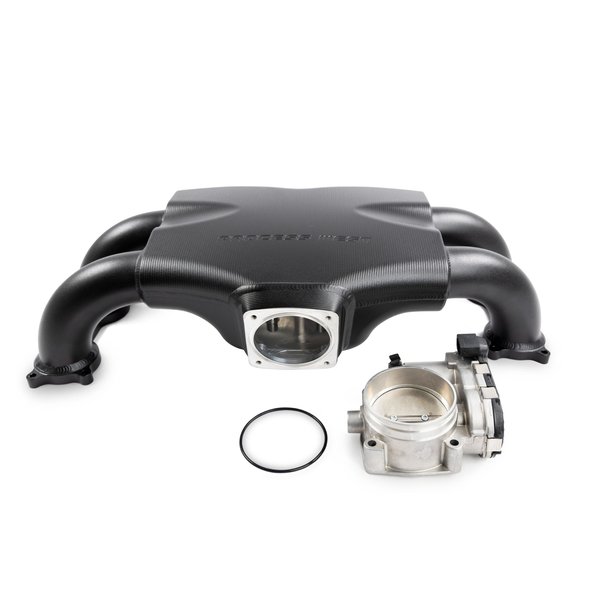 Process West Intake Manifold Reverse Orientation to Bosch Drive-by-Wire 74mm Throttle Body - Black