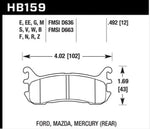 Hawk 03-05 Mazda Miata Rear ER-1 Brake Pad Set - HB159D.492