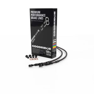 Goodridge 02-12 Honda VFR800 VTEC Carbon Clutch Lines w/Black Fittings - HN0802-1CCBK-CB
