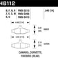 Hawk 84-96 Corvette /88.5-97 Pontiac Firebird Blue 9012 Race Rear Brake Pad - HB112E.540