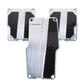 NRG Brushed Aluminum Sport Pedal M/T - Silver w/Black Carbon - PDL-100SL