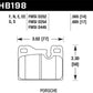 Hawk 77-88 Porsche 924 / 78-85 & 92-95 928 / 83-91 944 Blue 9012 Race Rear Brake Pads - HB198E.685