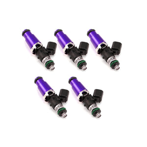 Injector Dynamics 1700cc Injectors - 60mm Length - 14mm Purple Top - 14mm Lower O-Ring (Set of 5) - 1700.60.14.14.5