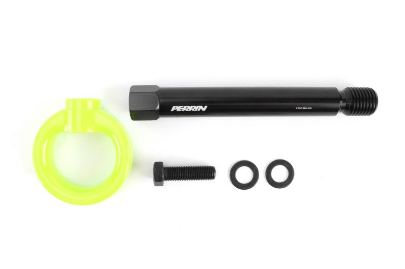 PERRIN 17-21 Honda Civic Si/Type R/Touring/Hatchback Tow Hook Kit Rear - Neon Yellow - PHP-BDY-251NY