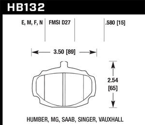 Hawk HP+ Street Brake Pads - HB132N.580
