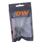 DeatschWerks 6AN ORB Male to 6AN Male Flare Low Profile 90-Degree Swivel - Anodized Matte Black - 6-02-0415-B
