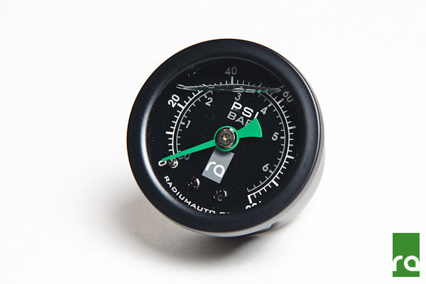 Radium Fuel Pressure Gauge 0-100psi w/8AN ORB Adaptor - Revzone
