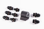 Radium Distribution Block 3 x 8AN ORB to 1 x 10AN ORB w/Fittings  - Radium Engineering | Coore Australia