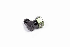 Radium 3/8" SAE Female EFI Quick Connect to 6AN Male 90 Degree Low Profile Fitting