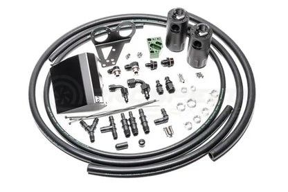 Radium Dual Fluid Lock Catch Can Kit w/RHD Bracket - Subaru WRX/STI 01-07