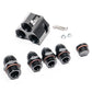 Radium Distribution Block 3 x 10AN ORB to 1 x 12AN ORB w/Fittings  - Radium Engineering | Coore Australia