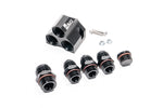Radium Distribution Block 3 x 10AN ORB to 1 x 12AN ORB w/Fittings  - Radium Engineering | Coore Australia