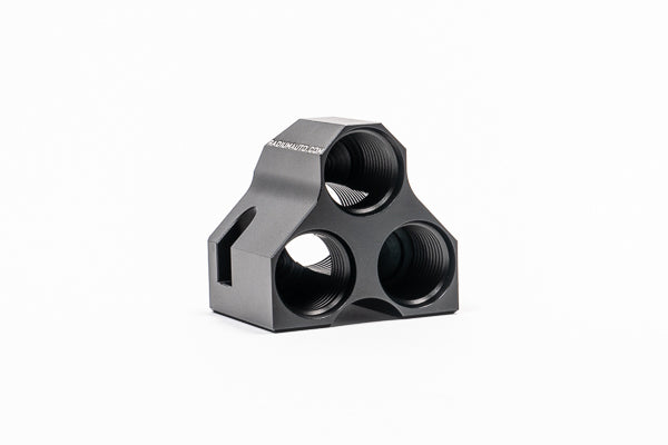 Radium Distribution Block 3 x 10AN ORB to 1 x 12AN ORB w/Fittings - Revzone