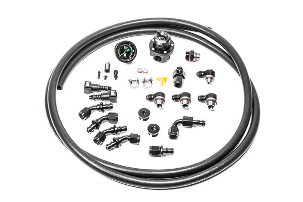 Radium Series Fuel Rail Plumbing Kit, DMR RA Regulator, Subaru WRX / STI / FXT / LGT (EJ20 / EJ25) - Revzone