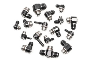 Radium V2 AN ORB to Hose Barb Low Profile Swivel Banjo Fittings