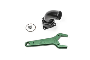 FCST-X 3-BOLT REMOTE MOUNT FILL NECK, 24AN ELBOW, 1.5IN BARB