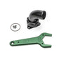 FCST-X 3-BOLT REMOTE MOUNT FILL NECK, 24AN ELBOW, 1.5IN BARB