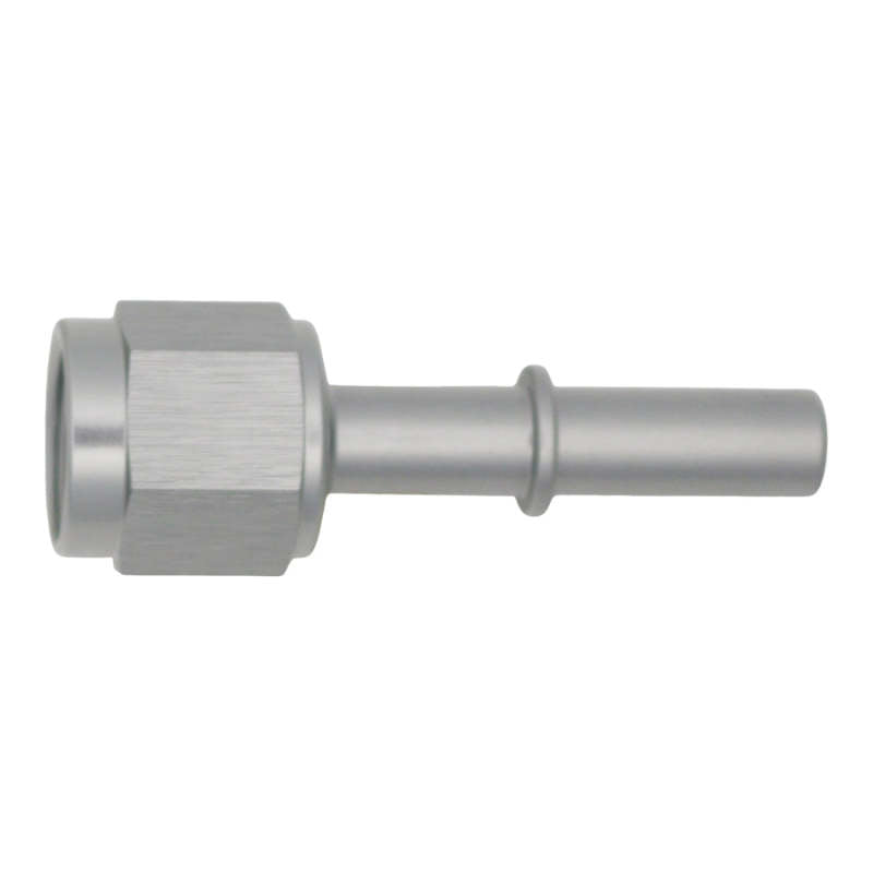 DeatschWerks 6AN Female Flare Swivel to 5/16in Male EFI Quick Disconnect - Anodized DW Titanium - 6-02-0130