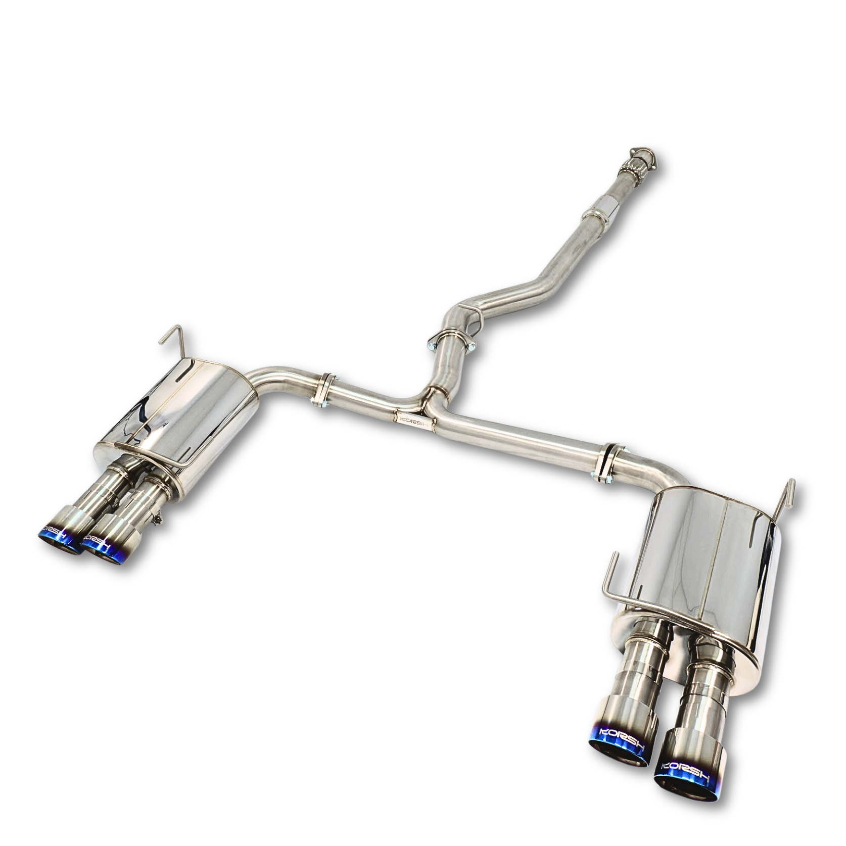 Korsh Subaru WRX 2011-14/STI 2011-2021 Auto Turbo Back Exhaust - Stainless Steel with Titanium Tips - Revzone