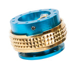 NRG Quick Release Kit - Pyramid Edition - New Blue Body / Chrome Gold Pyramid Ring - SRK-210NB/CG