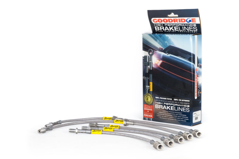 Goodridge 8/84-7/87 Toyota Corolla GTS Stainless Steel Brake Line Kit - 21080