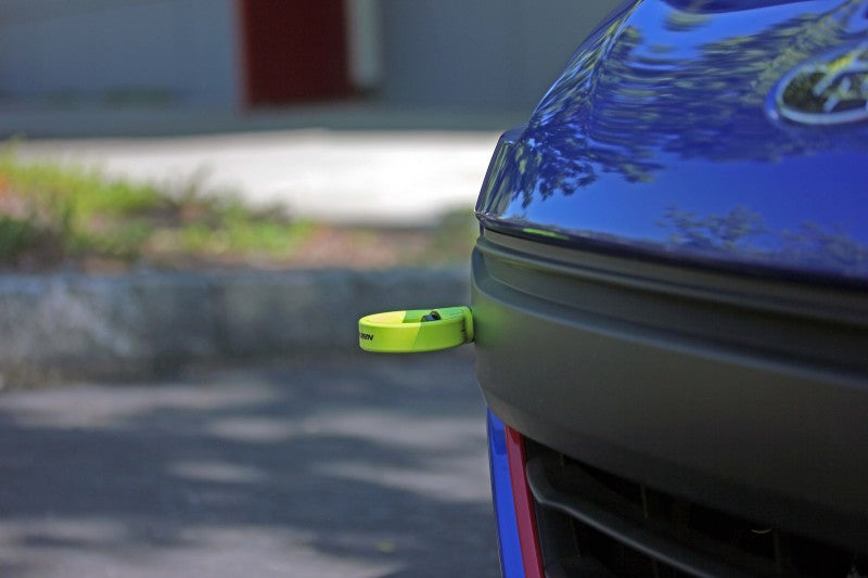 PERRIN 18-21 Subaru WRX & STI / 13-25 BRZ / 17-20 Toyota 86 Tow Hook Kit (Front) - Neon Yellow - PSP-BDY-235NY