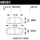 Hawk 81-85 Mazda RX-7 Blue 9012 Rear Race Brake Pads - HB151E.505