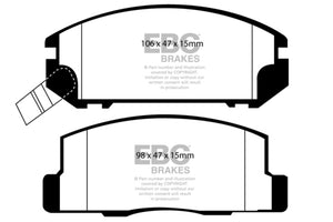 EBC 99-02 Toyota MR2 1.8 Ultimax2 Rear Brake Pads - UD528