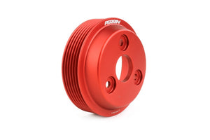 PERRIN 22-25 Subaru WRX / 21-25 Crosstrek / 20-25 LGT/OBXT/FXT Lightweight Water Pump Pulley - Red - PSP-ENG-112RD