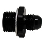 DeatschWerks 6AN Male Flare to M18 X 1.5 Male Metric Adapter (Incl Washer) - Anodized Matte Black - 6-02-0616-B