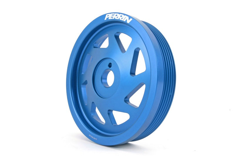 PERRIN 15-18 Subaru WRX / 13-20 BRZ / 14-18 FXT / 13-16 Crosstrek Lightened Crank Pulley - Blue - PSP-ENG-101BL