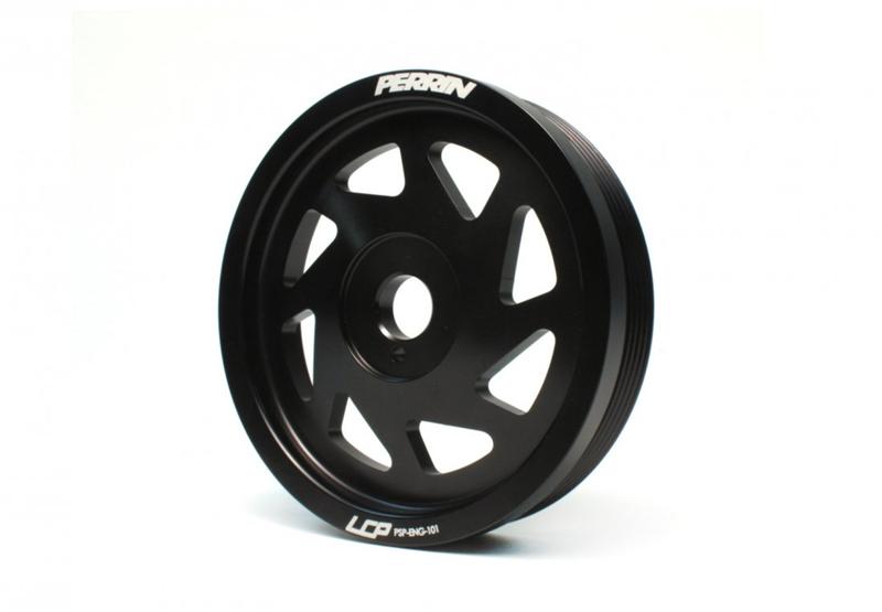PERRIN 15-18 Subaru WRX / 13-20 BRZ / 14-18 FXT / 13-16 Crosstrek Lightened Crank Pulley - Black - PSP-ENG-101BK